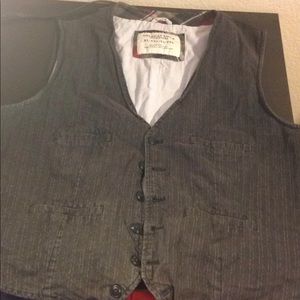 Black and white striped vest